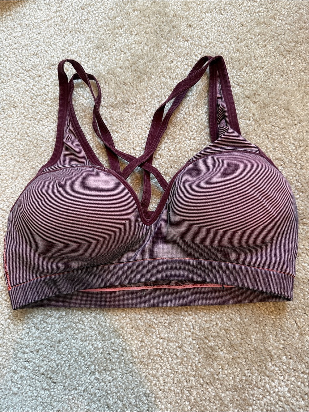 Pink Victoria’s Secret Strappy Sports Bra
